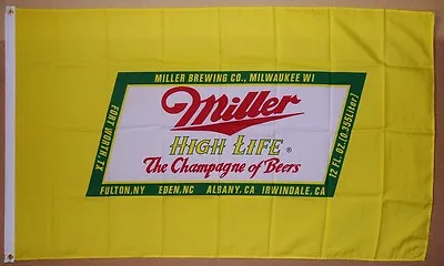 Miller High Life Premium Beer Flag 3' X 5' Indoor Outdoor Banner (USA Seller) • $23.50