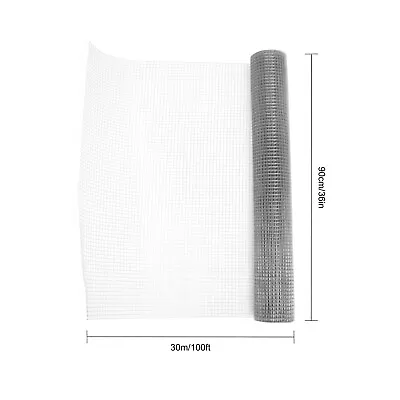 50'/100' 1/2 Inch Hardware Cloth Galvanized Chicken Wire Welded Fence Mesh Roll • $86