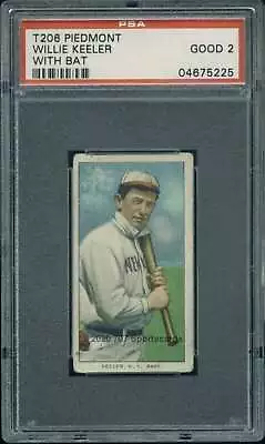 1909-11 T206 #247 Willie Keeler Piedmont 150 PSA 2 Batting  (5225) • $890