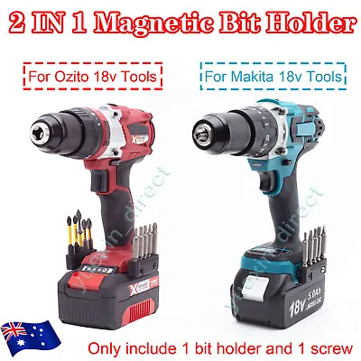 Magnetic Bit Holder For Ozito & Makita 18V Tools W/5 Spots Drill Bit Organizer • $13.52