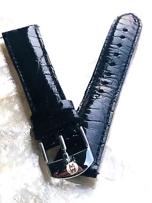 NEW MICHELE BLACK 16mm ALLIGATOR WATCH STRAP - MS16AA010001  • $52.79