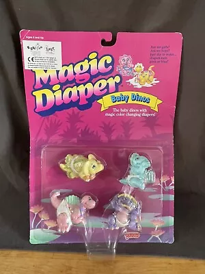 Magic Diaper Baby Dinos In Original Packaging (some Wear) Galoob Vintage 1992 • $77.21