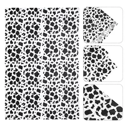  2 Pcs Cow Party Tablecloth Plastic Cloths Unique Place-mats Print Tablecover • £10.18