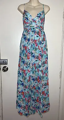 $33 • Buy FOREVER NEW Blue Floral Maxi Dress Size 8 #26220