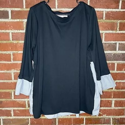 Loft Black & White Long Sleeve Top Size XLM • $19.40