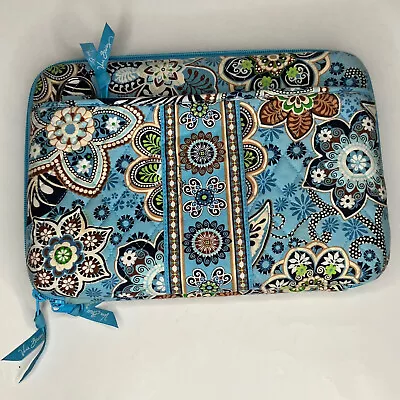 Vera Bradley Bali Blue Quilted Hard Sided Computer Laptop Tablet Bag 12”x9” • $15.88