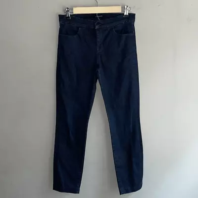 J Brand Tailored Crop Mid Rise Skinny Dark Wash Blue Jeans Women's Size 26 • $20