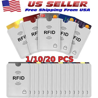 20X Anti RFID Blocking Card Sleeve-Secure Credit/Debit Card Holder ID Wallet US • $3.99