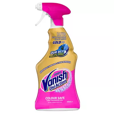 Vanish Preen Oxi Action Gold 450ml Ultra Power Colour Safe Clothes Stain Remover • $14