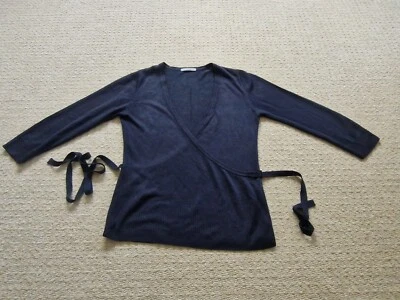 £12 • Buy Marks And SPENCERS Ladies Wrap Over Cross Over Ballet Cardigan Size 8 BLACK