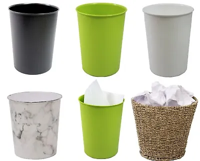 5L Plastic Waste Paper Basket Bin Kitchen Toilet Office Rubbish Bin Dustbin JVL • £6.95