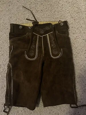 Authentic Leather German Bavarian Oktoberfest Men Lederhosen Bottoms • $25