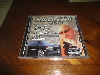 Chicano Rap CD MALOW MAC - 2003 - MR. CRIMINAL Mr. Capone-e DTTX Lil Blacky Rare • $12.99