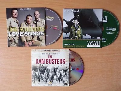 THE DAM BUSTERS + SOLDIERS LOVE SONGS - 2 DVDs + CD - WORLD WAR II MILITARY • £1.50