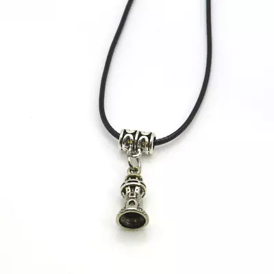 Waxed Cotton Leather Cord Necklace With Lighthouse Pendant • $7.97