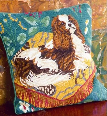 EHRMAN KING CHARLES SPANIEL By CANDACE BAHOUTH TAPESTRY NEEDLEPOINT KIT Medieval • $183.17