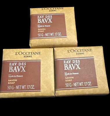 L’Occitane 3 EAU DES BAUX Cologne Savon Soap 1.7 Oz/50 G NEW Travel Size • $23.74