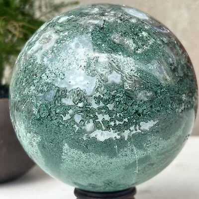 2.17LB Natural Moss Agate Ball Quartz Crystal Sphere Reiki Meditation Decoration • $8.50