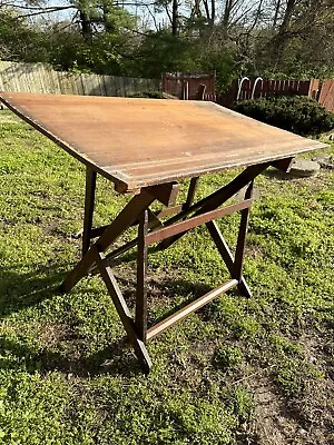 1920s Cole Industrial Adjustable Easel Drafting Table Office Study Artist Art • $1250