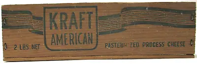 Vintage Kraft American Wood Cheese Box 2 Lb Pasteurized Process Cheese #1 • $21.84