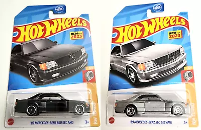 Hot Wheels '89 Mercedes-Benz 560 SEC AMG Metalflake Silver #150 - 2023 -2pcs • $11.99