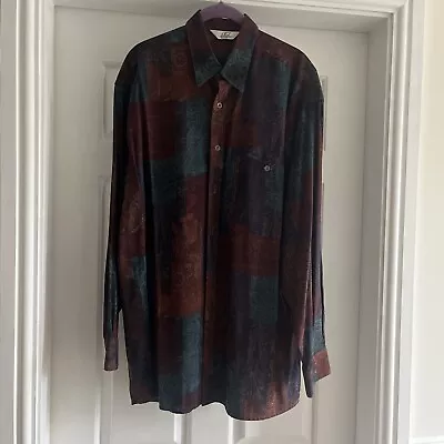 Gabicci Men’s Long Sleeve Patterned Shirt Size Large • £3.99