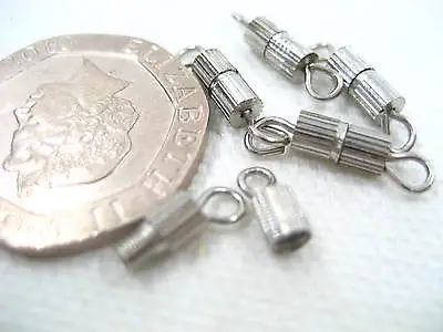 15pcs Of Bracelet Column Barrel Swivel Screw Clasps Necklace Bracelet Findings  • £2.99