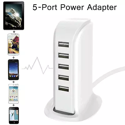 Multi Port USB Charger 5 Ports Wall Adapter Travel Hub AC Power Supply US Plug • $14.99