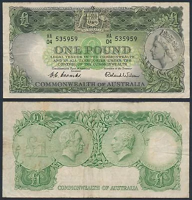 Australia: 1953 FIRST ISSUE QEII £1 1 Pound Commonwealth Bank • $14.99