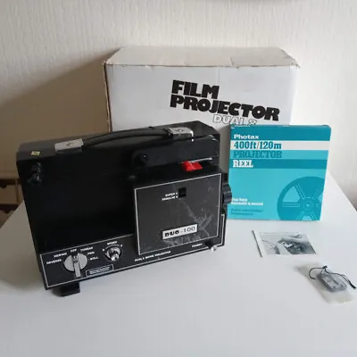 £40 • Buy Film Projector Dual 8 Duo-100 8mm Super & Regular + Original Box & Reel