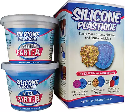 Silicone Plastique DIY Silicone Mold Making Kit Super Easy 1:1 Mix Putty 3/4 L • $34.90
