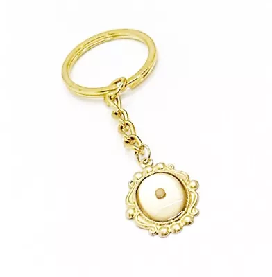 Goldtone Mustard Seed Keychain Mustard Seed Faith Gift Oval Mustard Seed Charm • $9.95