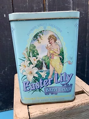 Rare Vintage Flower Valu Exclusive -  Easter Lily  Bath Soap Tin England • $8.50