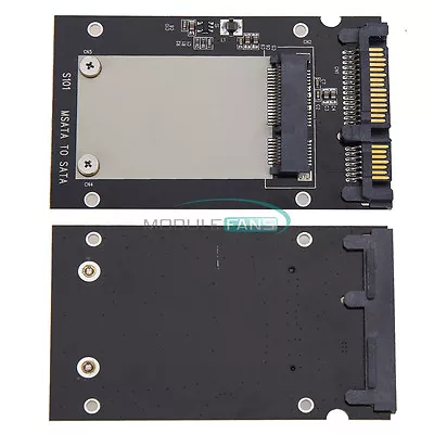 Mini Pcie PCI-E SSD MSATA To 2.5  SATA3 Convertor MSATA-SATA Adapter Card Black • $2.93