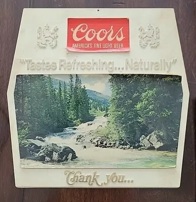 Vtg Coors America’s Fine Light Beer Advertising Plastic Sign Tastes Refreshing… • $19.99