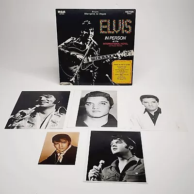 Elvis In Person From Memphis To Vegas Vinyl 2 LP 1969 W/ 5 Bonus Photos LSP-6020 • $179.99