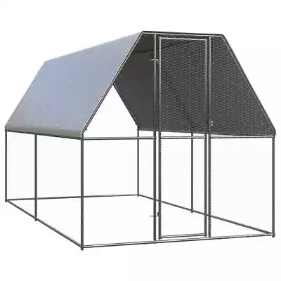 Outdoor Chicken Cage Coop Rabbit Hutch Run Ferret Roof Cover House Large 2x4x2M • $323.56