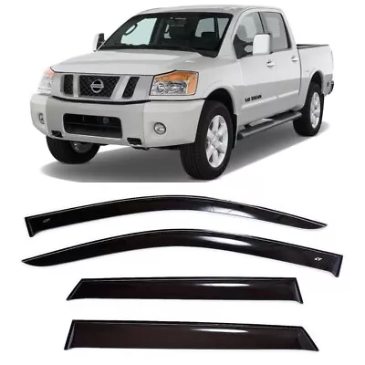 For Nissan Titan Crew Cab 2003-2015 Side Window Wind Visors Vent Deflectors • $119