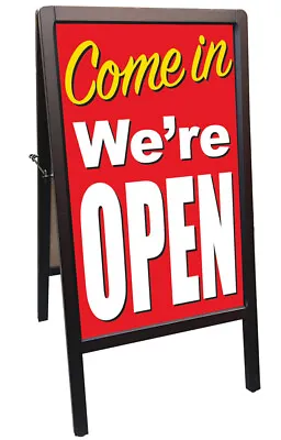 COME IN WE'RE OPEN Sidewalk A-Frame Banner Sign Rb 172875 • $99.95
