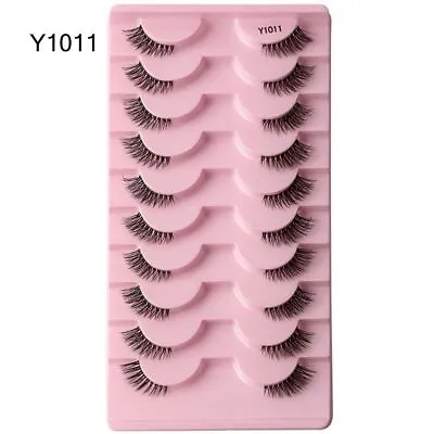 Half Eyelashes Natural Look With Clear Band False Eyelashes Half Lashes Cat Eye • £4.24