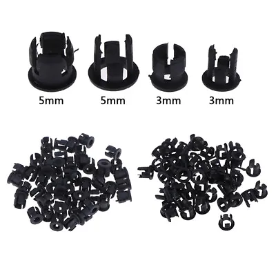 50Pcs 3mm/5mm Plastic LED Holders Clips-Bezels Mounts Cases Housings Black RA_RZ • $7.04