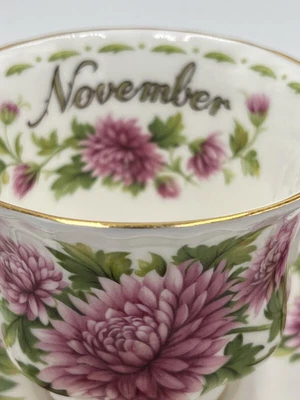 $25 • Buy Royal Albert Flower Of The Month Series November Teacup Saucer Set CHRYSANTHEMUM