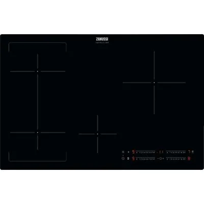 Zanussi ZIFN844K 78cm 4 Burners Induction Hob Touch Control Black • £499