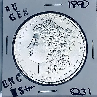 1890 Bu Gem Morgan Silver Dollar Unc Ms++ Genuine U.s. Mint Rare Coin 8231 • $1.25