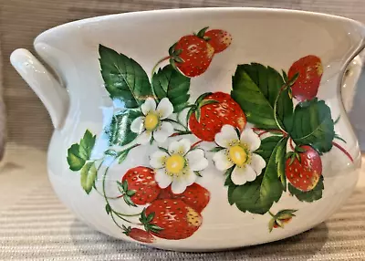 £15 • Buy RARE Vintage 1960s Portmerion Old Strawberry  Bowl 15.5 Cm 2 Handled Chamber Pot