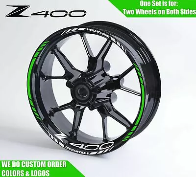 £27.59 • Buy Z400 Wheel Decals Rim Stickers Z 400 ZX ZXR 650 NINJA 250 125 400 300