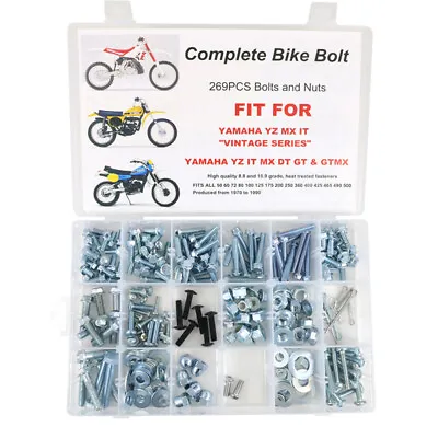 Plastic Bodywork Bolt Kit Fit For Yamaha YZ 125 175 200 250 360 400 425 465 490 • $39.05