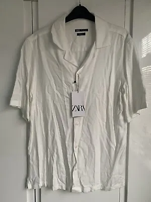 Men’s Zara Short / Half Sleeve White Shirt. Brand New With Tag • £9.99