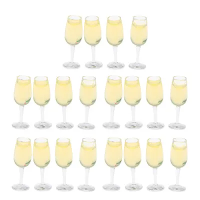 £9.79 • Buy Lots 20 1/12 Scale Miniature Wine Glasses Drink Dolls House Kitchen Decor