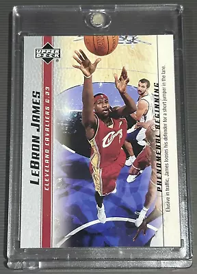 LeBRON JAMES 2004 UPPER DECK PHENOMENAL BEGINNING ROOKIE RC 6 CAVALIERS • £12.41